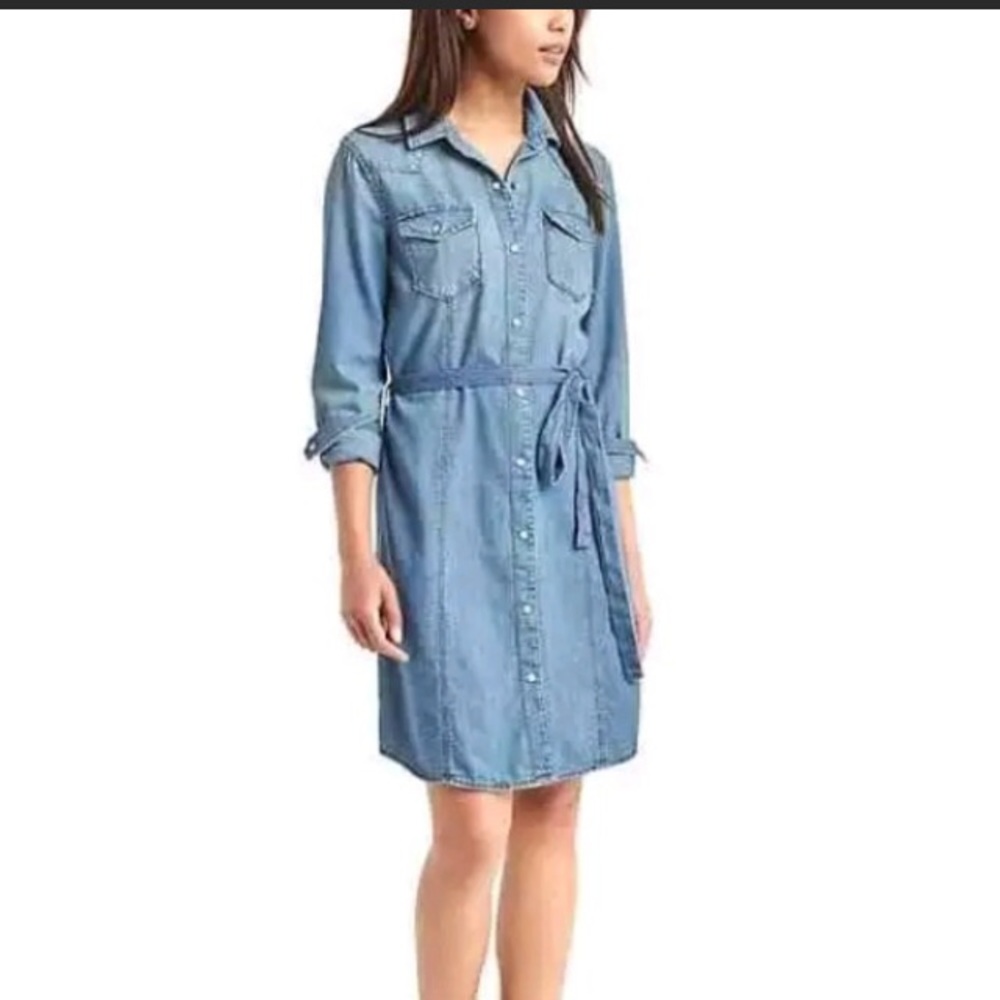 NWOT Gap Denim western shirt dress